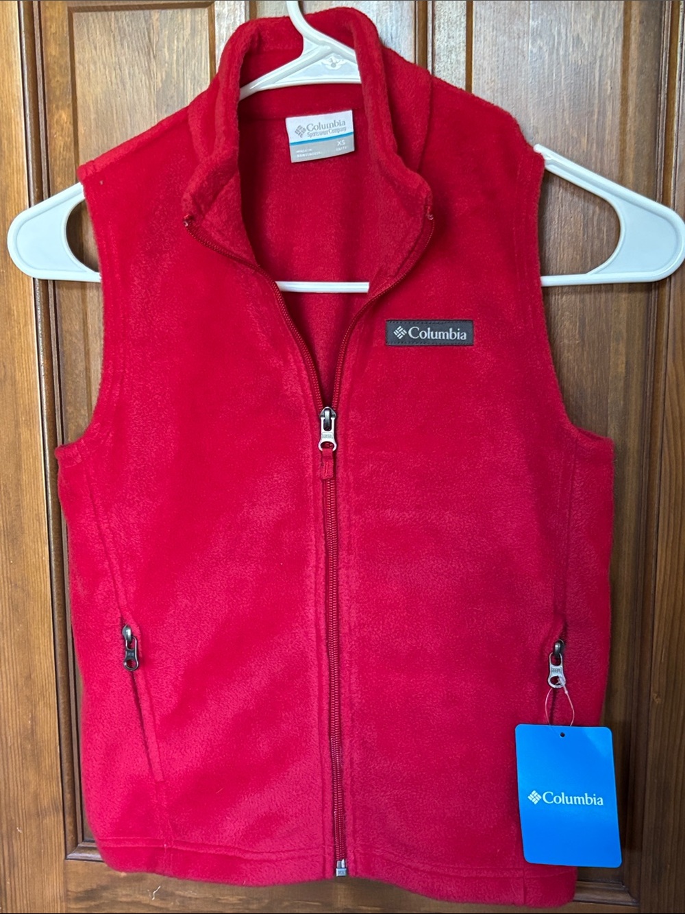 Columbia Boys Steens Mountain Fleece Vest Red Size Youth Small